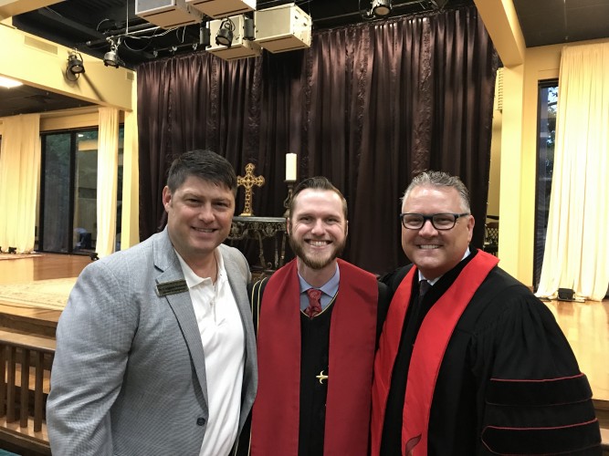 Mark with Andy at Andy's Ordination